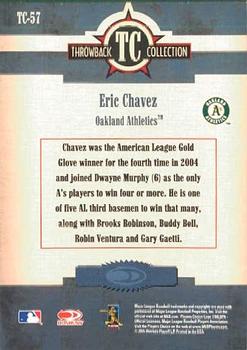 2005 Donruss Throwback Threads - Throwback Collection #TC-57 Eric Chavez Back