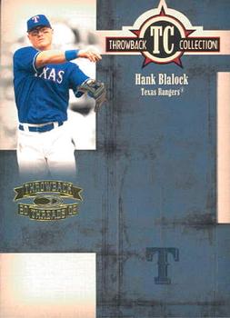 2005 Donruss Throwback Threads - Throwback Collection #TC-61 Hank Blalock Front