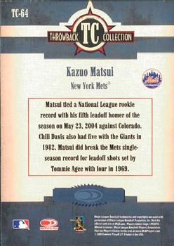 2005 Donruss Throwback Threads - Throwback Collection #TC-64 Kazuo Matsui Back