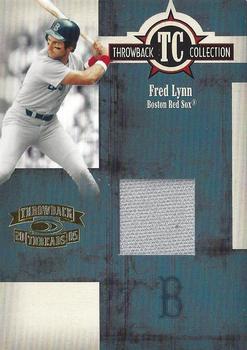 2005 Donruss Throwback Threads - Throwback Collection Material #TC-49 Fred Lynn Front