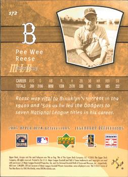 2005 Upper Deck Reflections #172 Pee Wee Reese Back