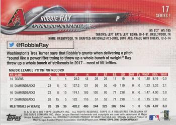 2018 Topps - Limited #17 Robbie Ray Back