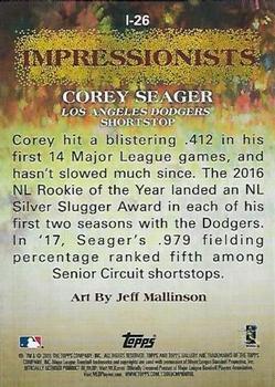 2018 Topps Gallery - Impressionists #I-26 Corey Seager Back