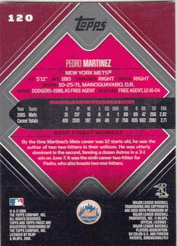 2006 Finest #120 Pedro Martinez Back