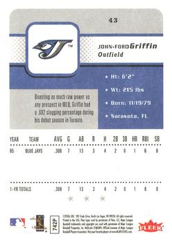 2006 Fleer #43 John-Ford Griffin Back