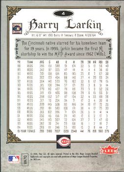 2006 Fleer Greats of the Game #4 Barry Larkin Back