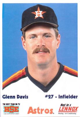 1990 HSE Lennox Houston Astros #NNO Glenn Davis Front
