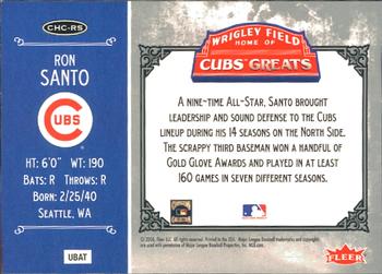 2006 Fleer Greats of the Game - Cubs Greats #CHC-RS Ron Santo Back