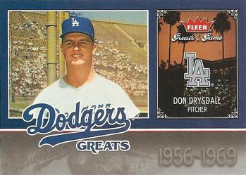 2006 Fleer Greats of the Game - Dodgers Greats #LAD-DD Don Drysdale Front