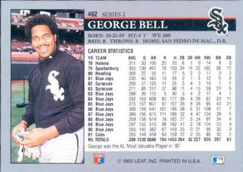 1992 Leaf #462 George Bell Back