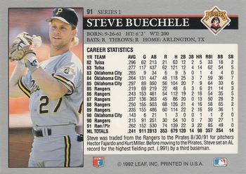 1992 Leaf #91 Steve Buechele Back