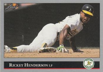 1992 Leaf #116 Rickey Henderson Front