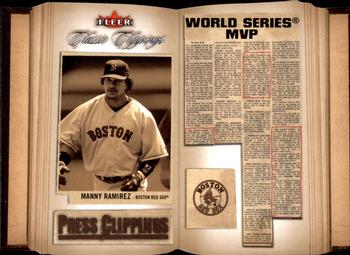 2005 Fleer Classic Clippings - Press Clippings #2PC Manny Ramirez Front