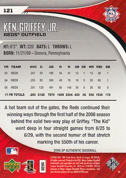 2006 SP Authentic #121 Ken Griffey Jr. Back