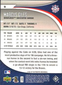 2006 SP Authentic #9 Marcus Giles Back