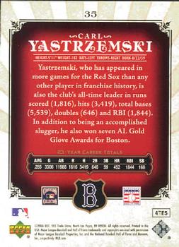 2006 SP Legendary Cuts #35 Carl Yastrzemski Back