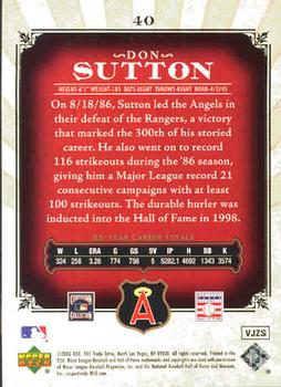 2006 SP Legendary Cuts #40 Don Sutton Back