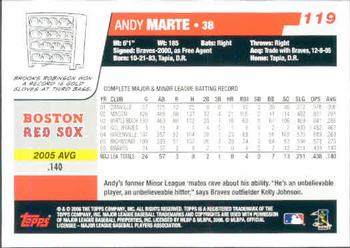 2006 Topps #119 Andy Marte Back