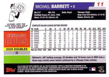 2006 Topps #11 Michael Barrett Back