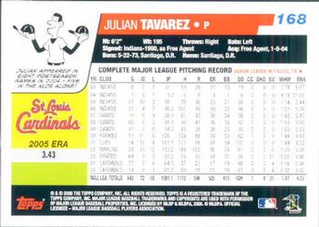 2006 Topps #168 Julian Tavarez Back