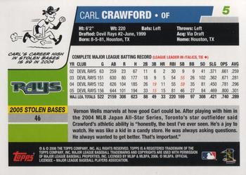 2006 Topps #5 Carl Crawford Back