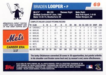 2006 Topps #69 Braden Looper Back