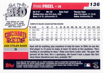 2006 Topps #136 Ryan Freel Back