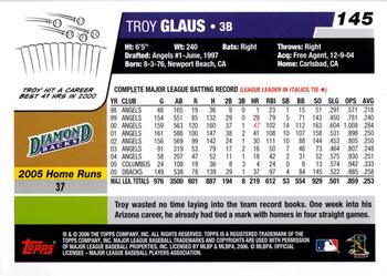 2006 Topps #145 Troy Glaus Back