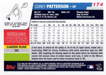 2006 Topps #174 Corey Patterson Back