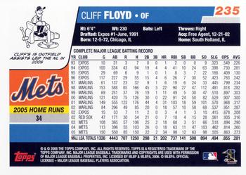 2006 Topps #235 Cliff Floyd Back