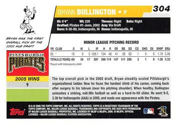 2006 Topps #304 Bryan Bullington Back