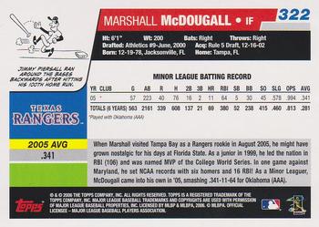 2006 Topps #322 Marshall McDougall Back