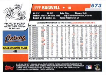 2006 Topps #573 Jeff Bagwell Back
