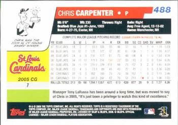2006 Topps #488 Chris Carpenter Back