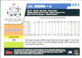 2006 Topps #501 Emil Brown Back
