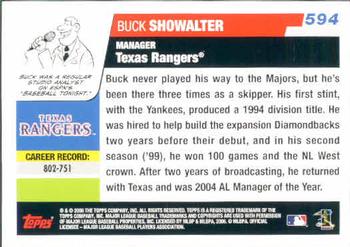 2006 Topps #594 Buck Showalter Back