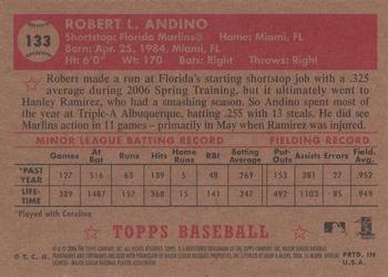 2006 Topps '52 Rookies #133 Robert Andino Back