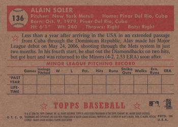 2006 Topps '52 Rookies #136 Alay Soler Back