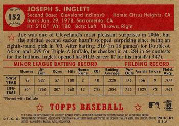2006 Topps '52 Rookies #152 Joe Inglett Back