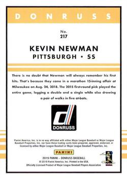 2019 Donruss #217 Kevin Newman Back