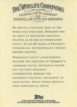 2006 Topps Allen & Ginter #333 Chancellor Otto Von Bismarck Back