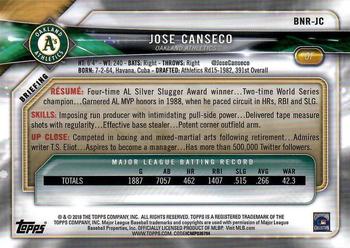 2018 Bowman Chrome National Convention #BNR-JC Jose Canseco Back