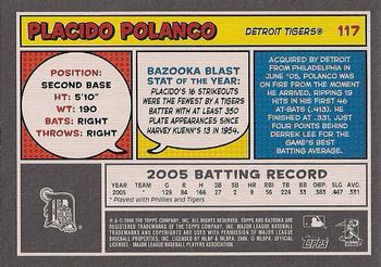 2006 Bazooka #117 Placido Polanco Back