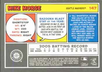 2006 Bazooka #147 Mike Morse Back