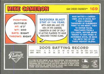 2006 Bazooka #169 Mike Cameron Back