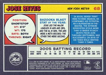 2006 Bazooka #68 Jose Reyes Back