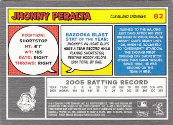 2006 Bazooka #82 Jhonny Peralta Back