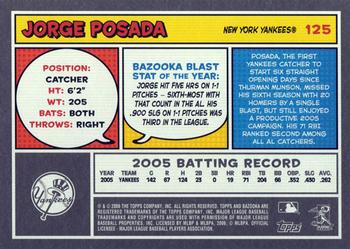 2006 Bazooka #125 Jorge Posada Back
