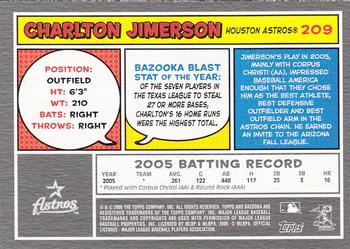 2006 Bazooka #209 Charlton Jimerson Back