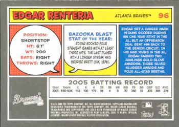 2006 Bazooka #96 Edgar Renteria Back